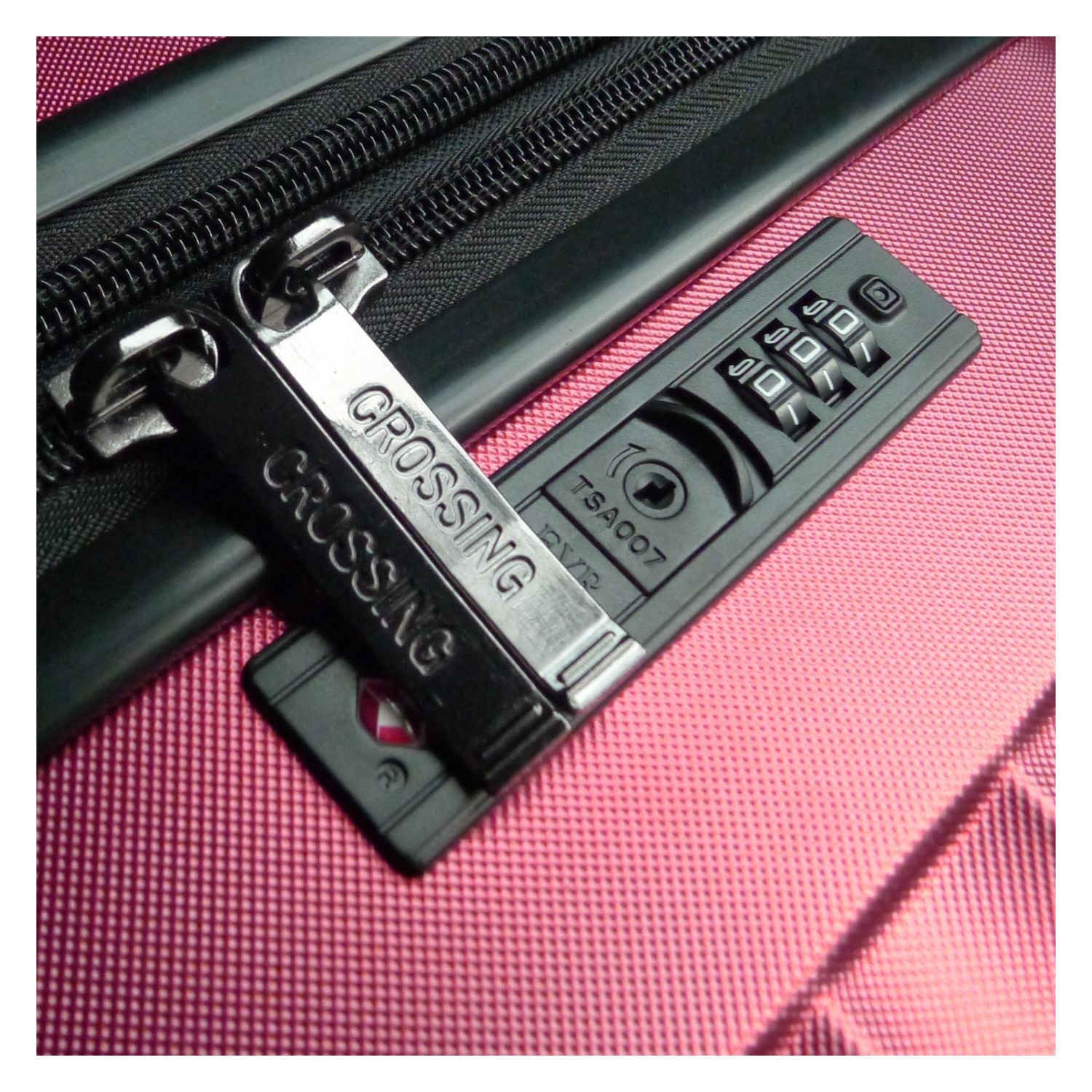 Crossing 28 Inch 24 Inch Double Zipper Expandable Upright Spinner Luggage Set