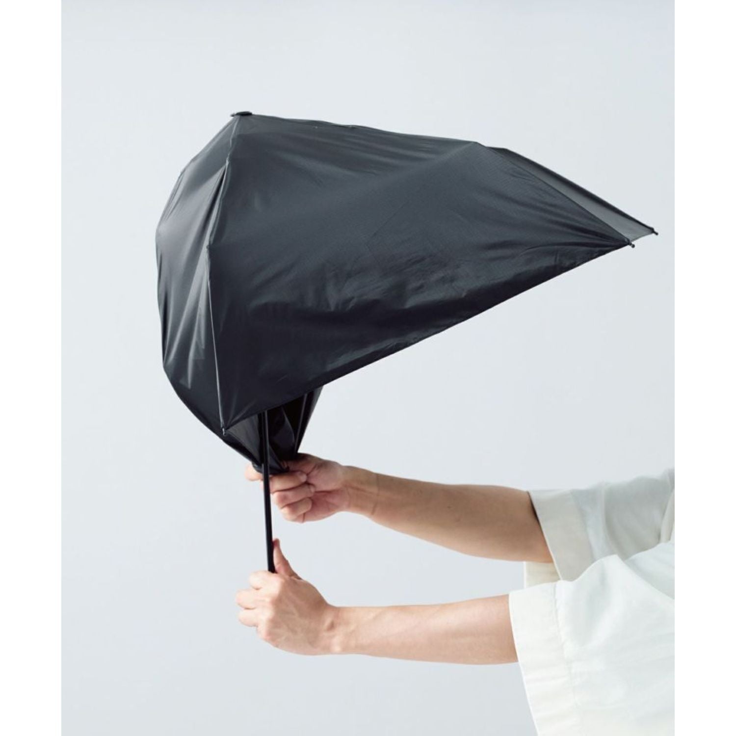WPC Go-Koh Premium Black Wind Resistant UV Protection UPF 50+ Umbrella 55cm