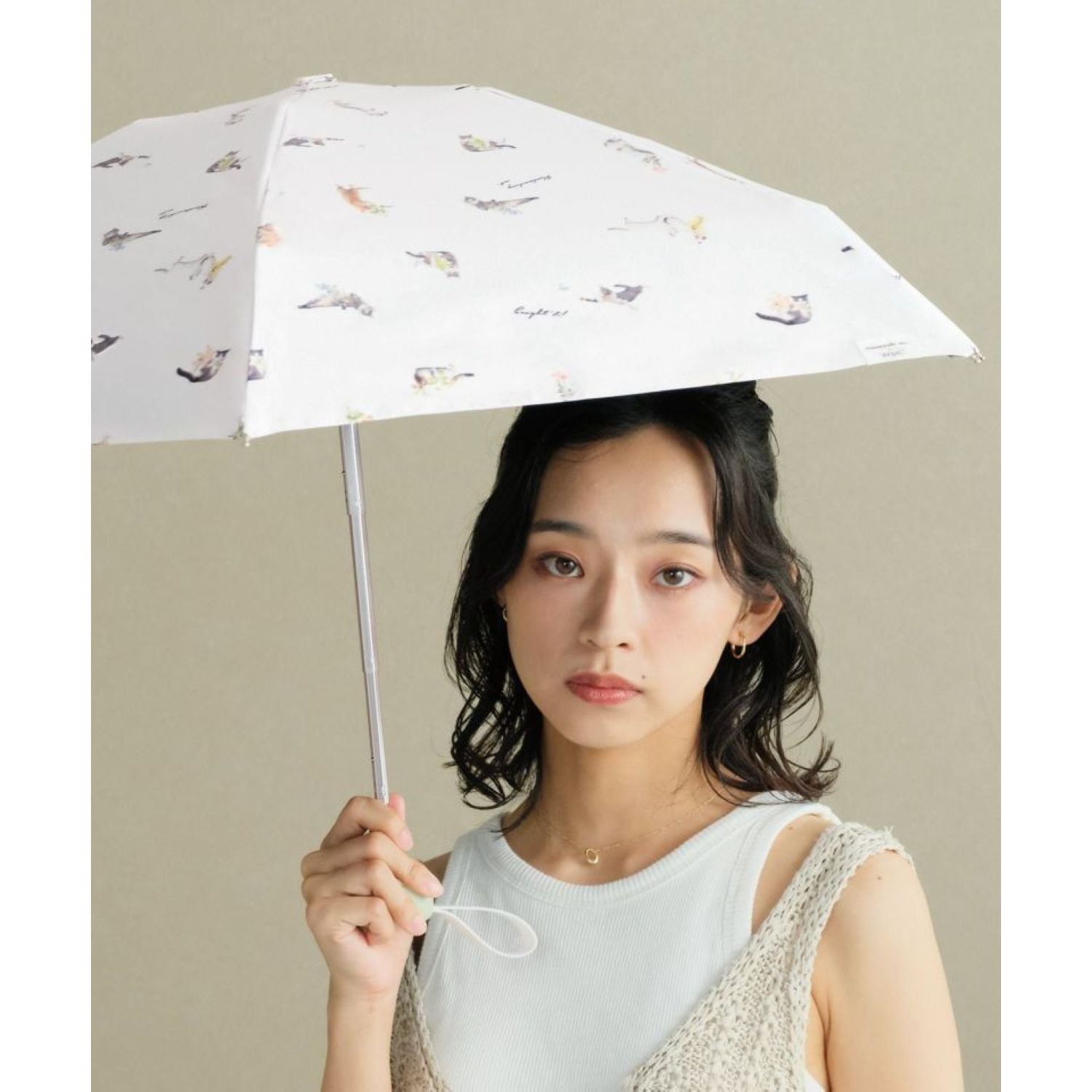 WPC X Masayuki Oki Neko (2025) UV Protection UPF 50+ Umbrella 47cm