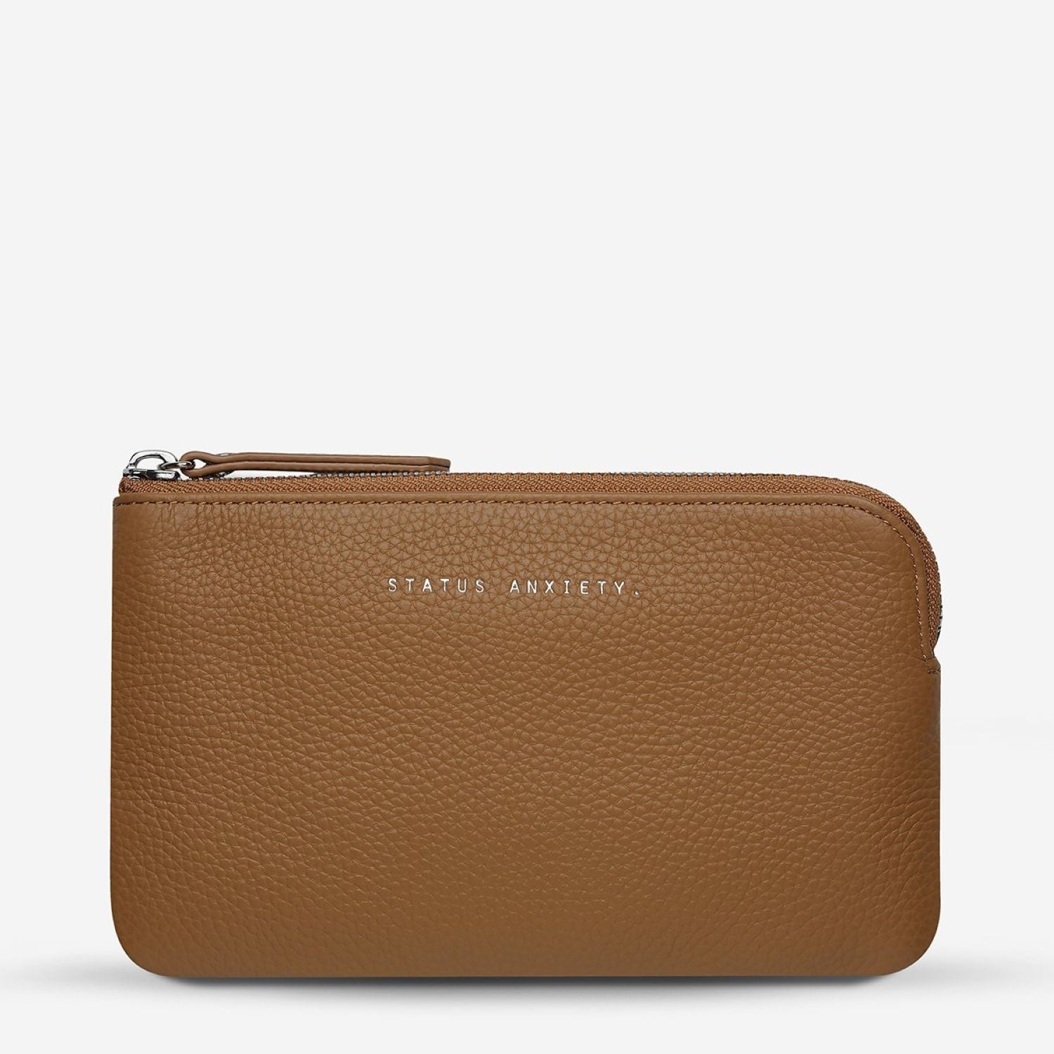 Status Anxiety Smoke And Mirrors Zip Leather Pouch