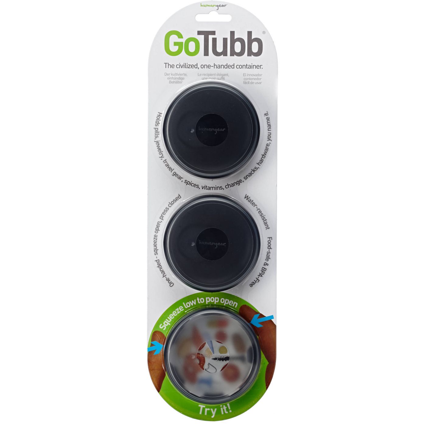 Humangear Gotubb 3-Pk Med 83Cc