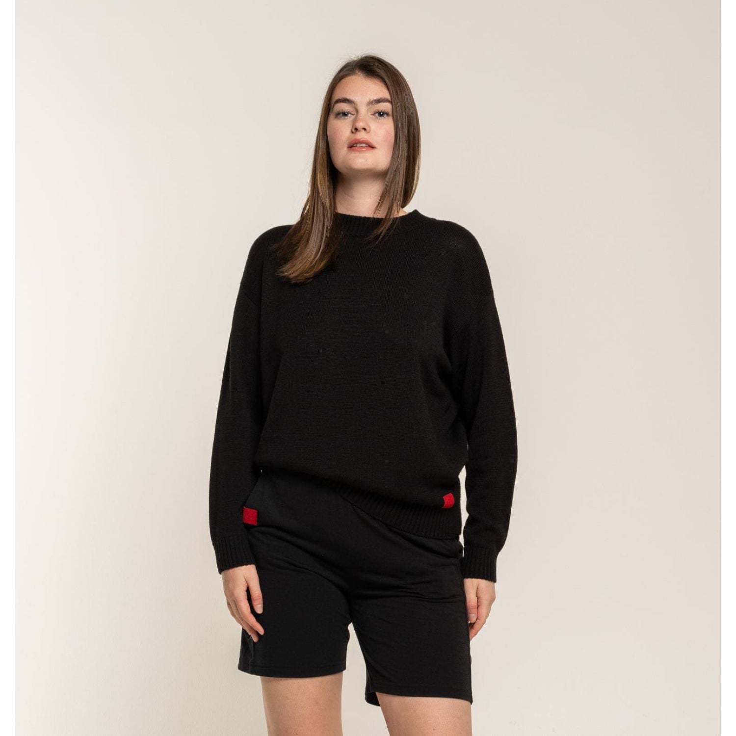 Paire Silknit Unisex Classic Crewneck Sweater (Black)