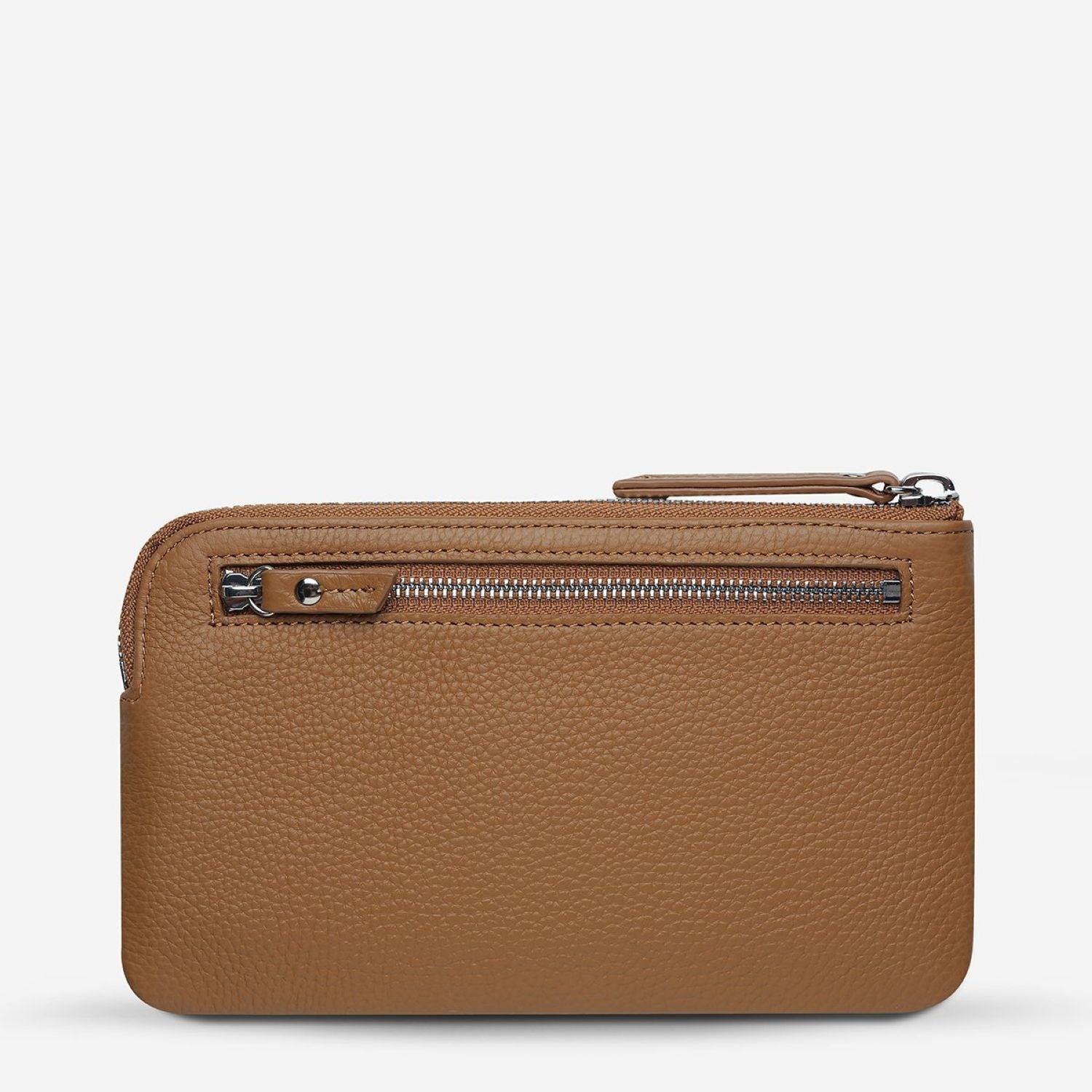 Status Anxiety Smoke And Mirrors Zip Leather Pouch