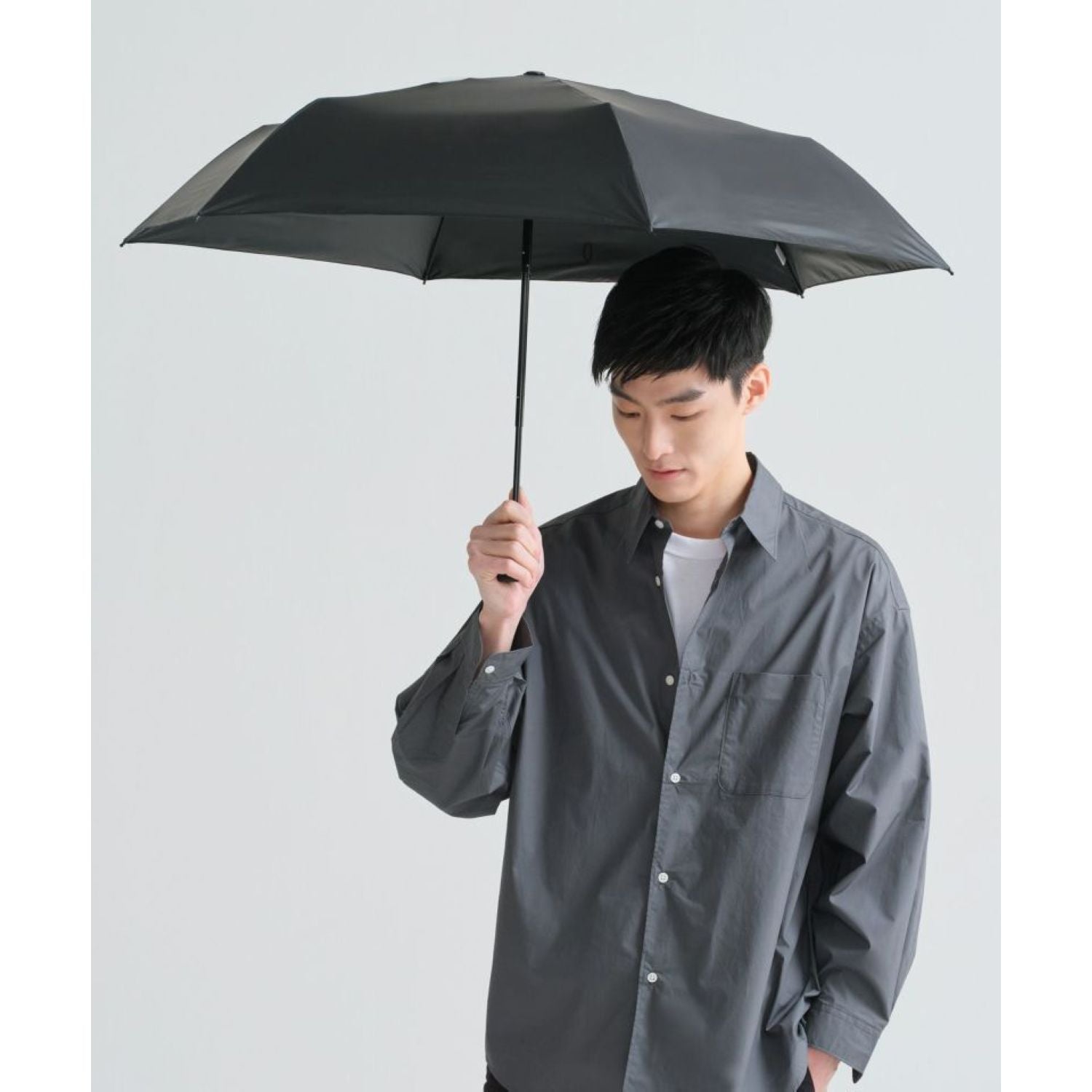 WPC Go-Koh Premium Black Wind Resistant UV Protection UPF 50+ Umbrella 55cm